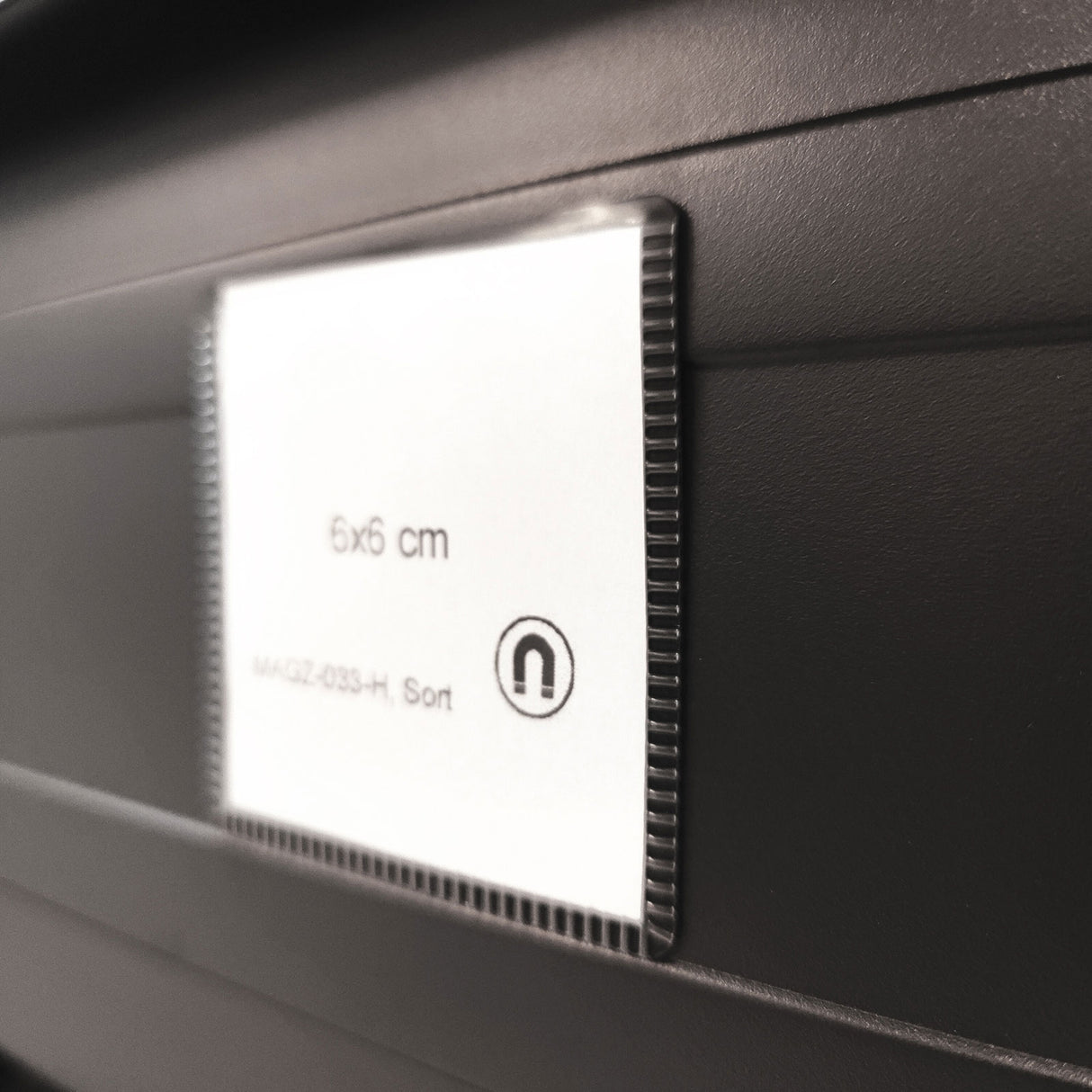 Magnetlomme 6x6 cm., Sort
