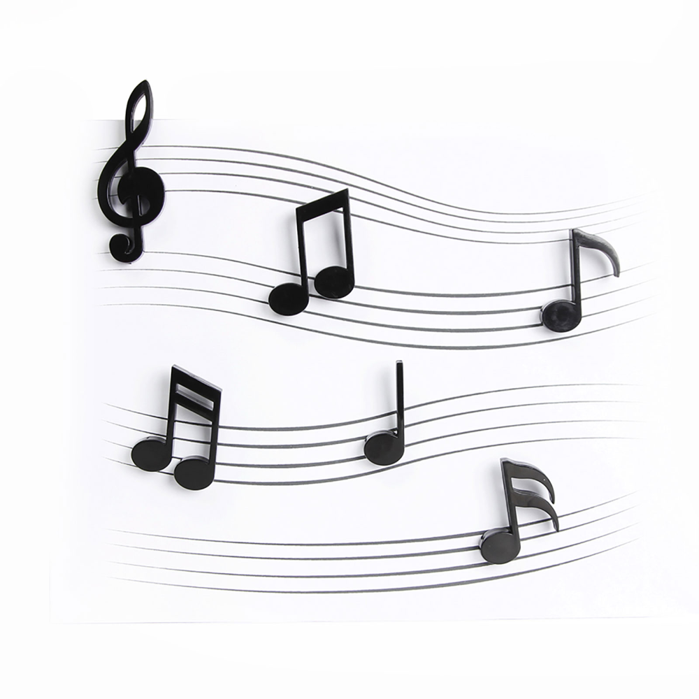 Node magneter sorte, 6-pak - køleskabsmagneter