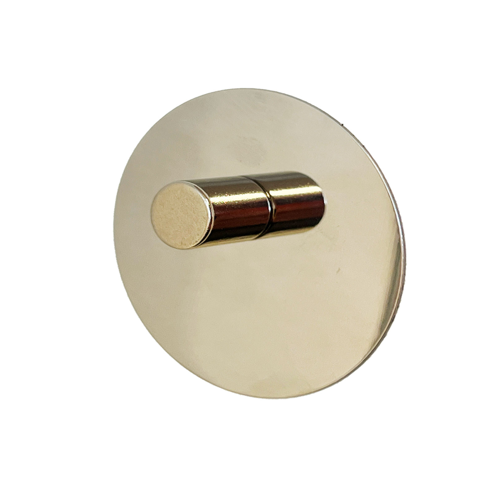 Runde stålplader Ø45 mm. - 10-pak (selvklæb.)