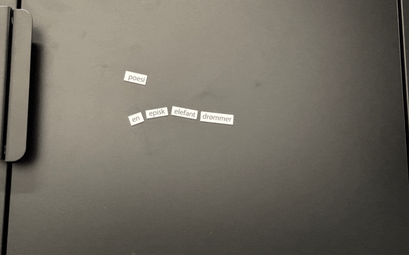 MagnetPoet KÆRLIGHED dansk - Køleskabspoesi (250 stk.)