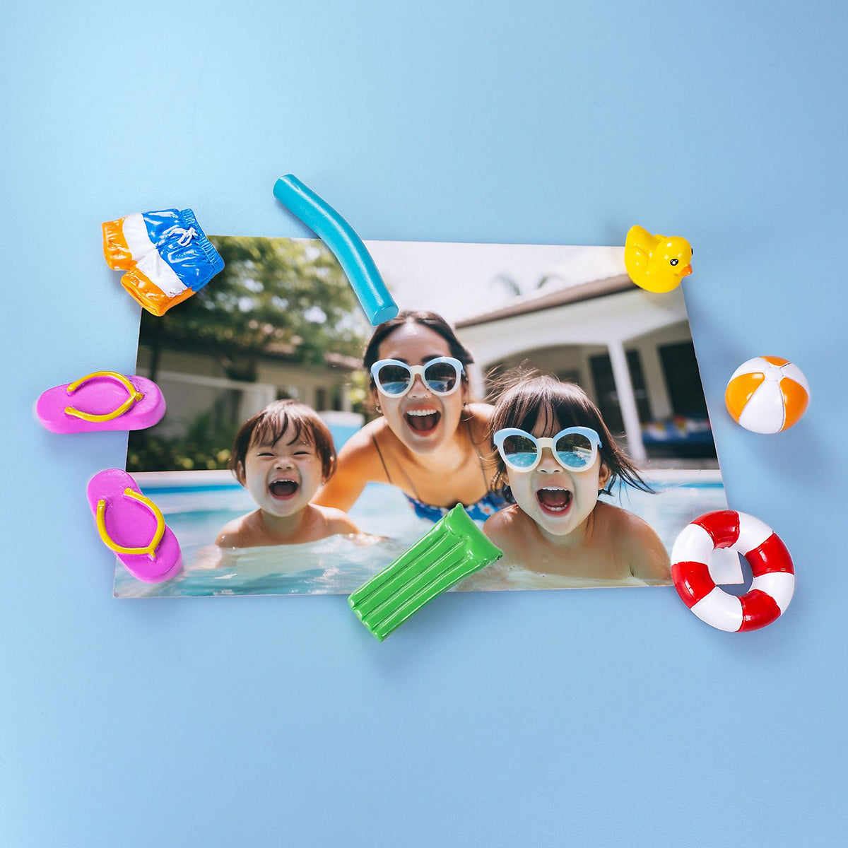 POOL PARTY magneter 8-pak - køleskabsmagneter