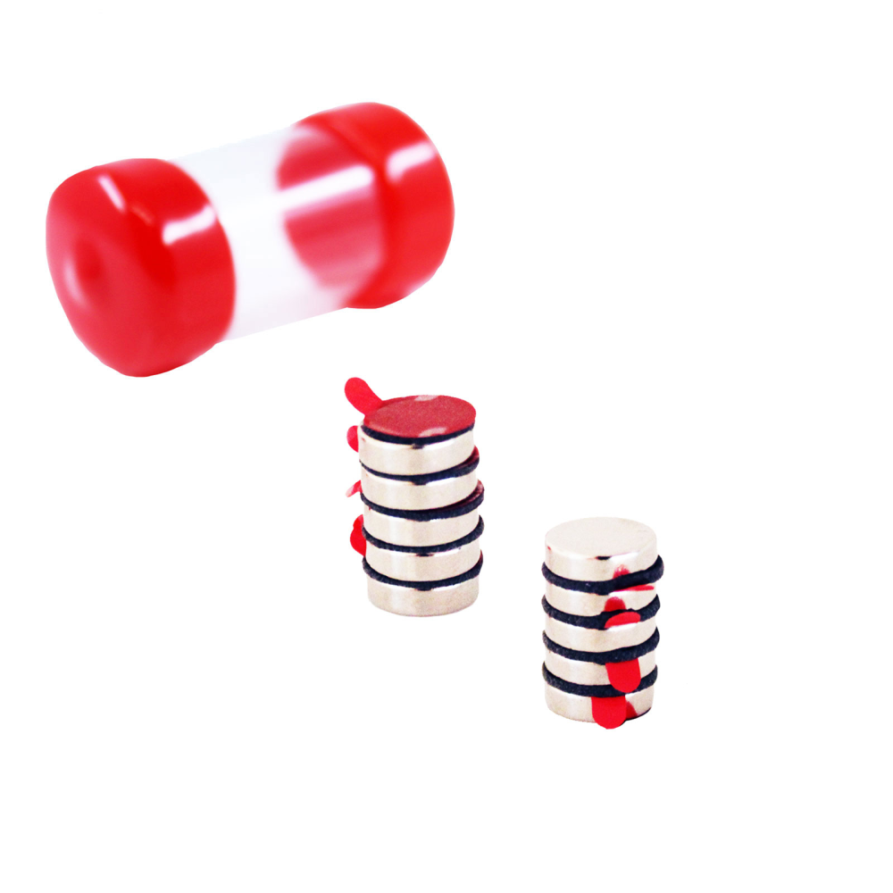 Power magneter, Skive 10x3 mm. m/lim, 10-pak