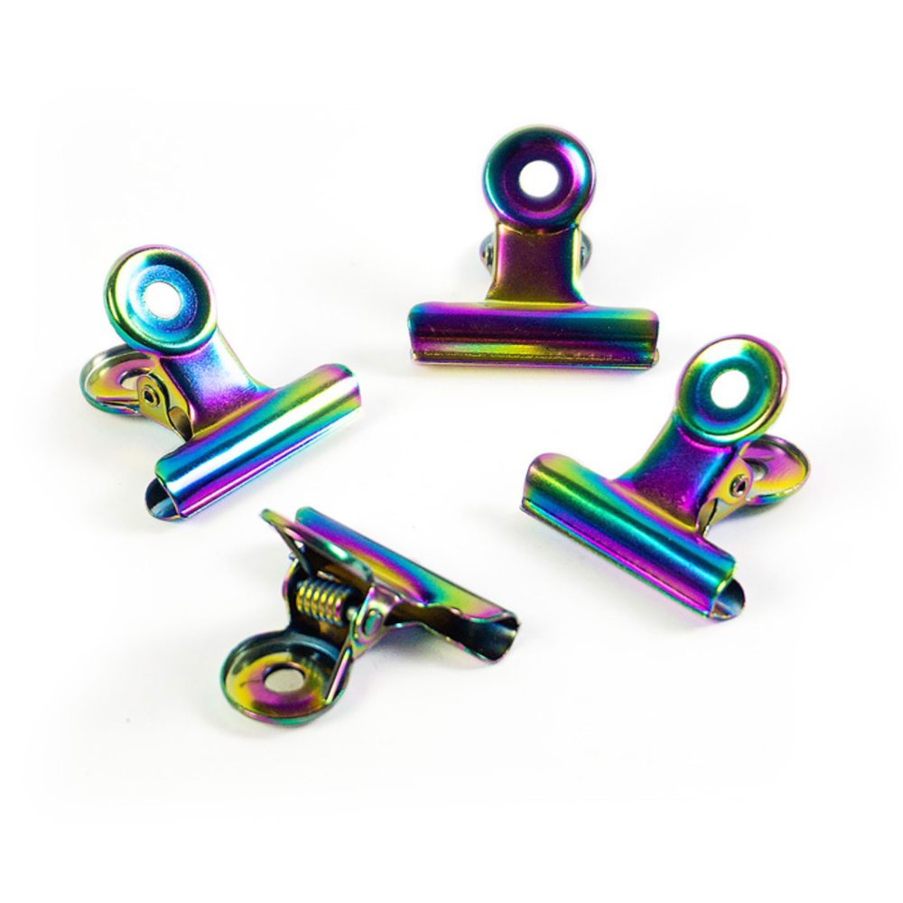 Magnetklemmer rainbow, Bulldog Mini 4-pak