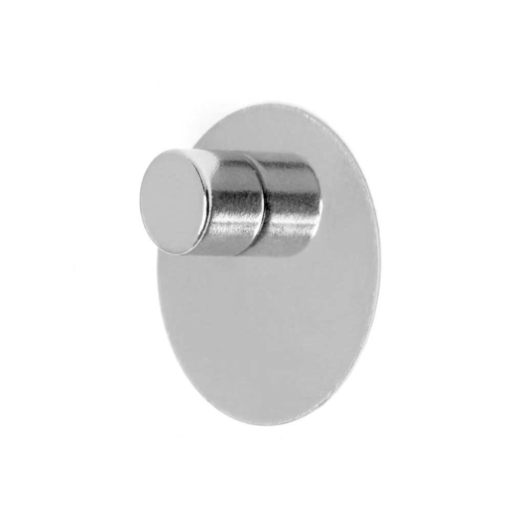 Runde stålplader Ø15 mm. - 10-pak (selvklæb.)