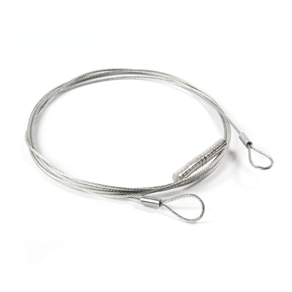 Stål snor m. 15 magneter 6x3 mm. (200 cm.)