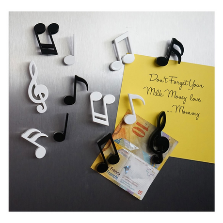 Node magneter hvide, 6-pak - køleskabsmagneter