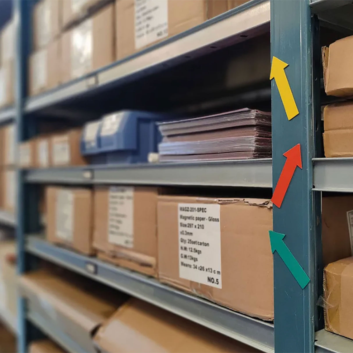 Farvede pile MIX 7x3 cm. (3-pak) - magnetfolie