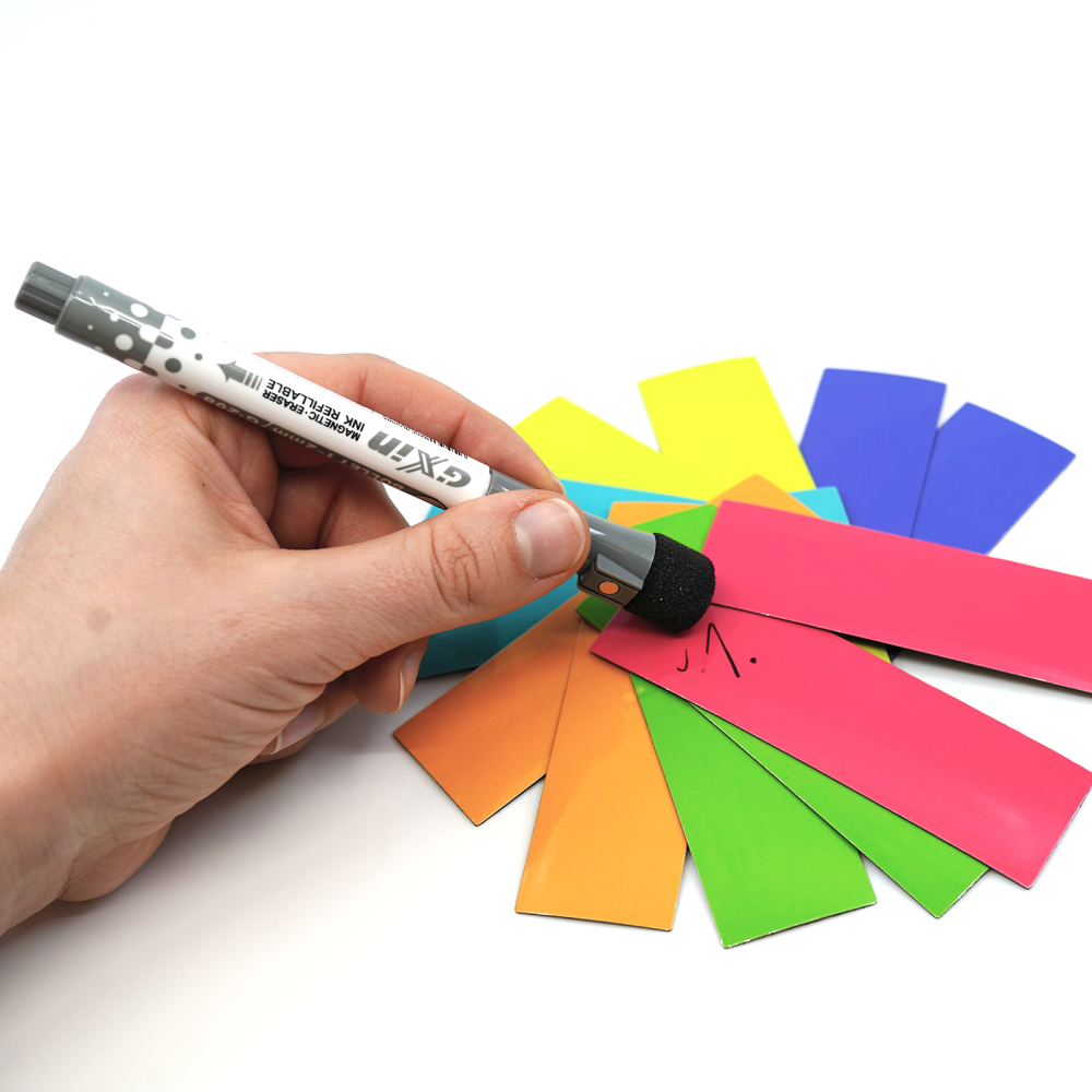 MagNotes 12-pak 10x3 cm. m/boardmarker