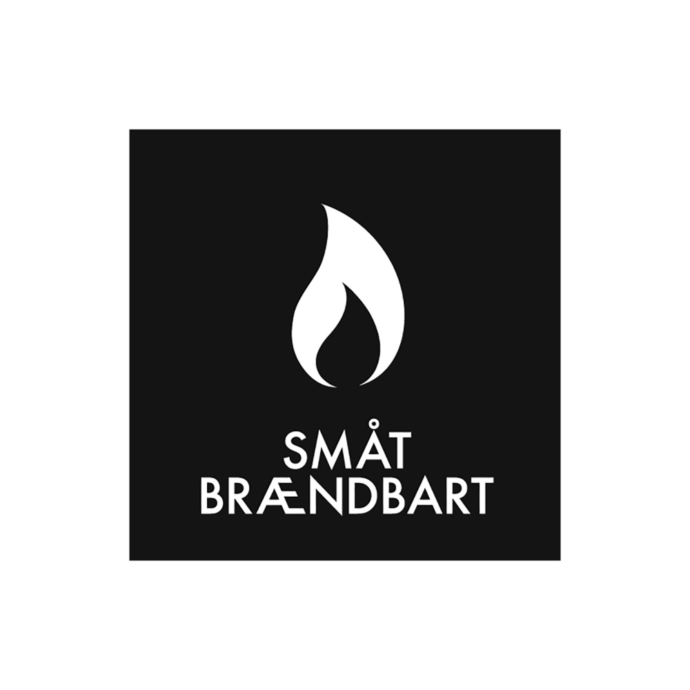 Affaldssortering “småt brændbart” - magnetskilt 30x30 cm.