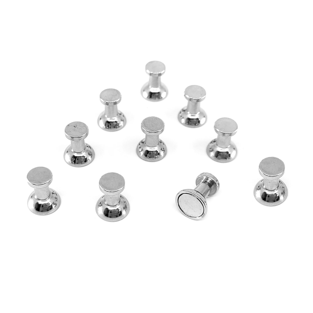 STIFT magneter, metal 10-pak - køleskabsmagneter