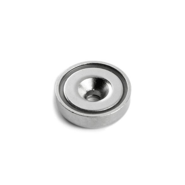 Undersænket pottemagnet, Ø40 mm. - Neodymium