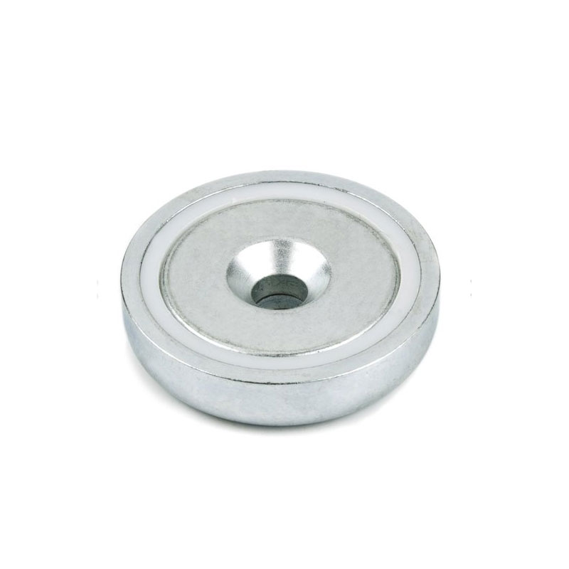 Undersænket pottemagnet, Ø48 mm. - Neodymium