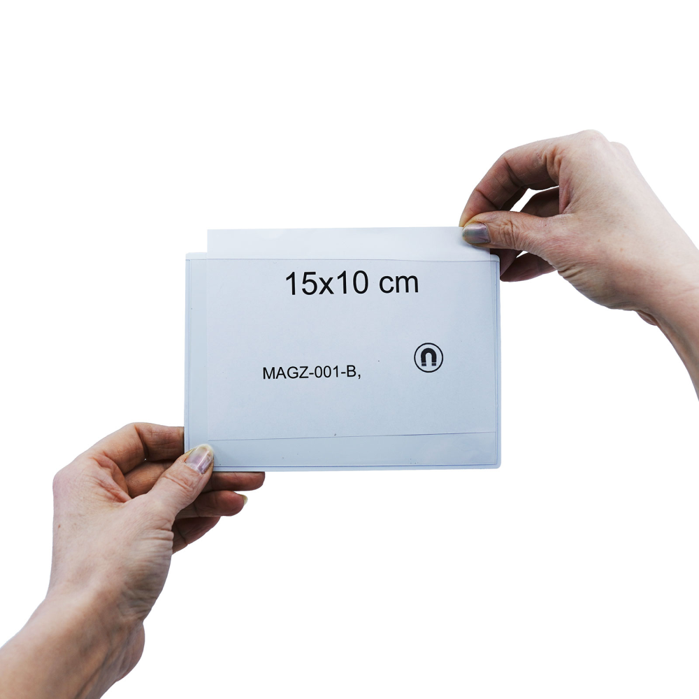 Magnetlomme 15x10 cm., Hvid (B)