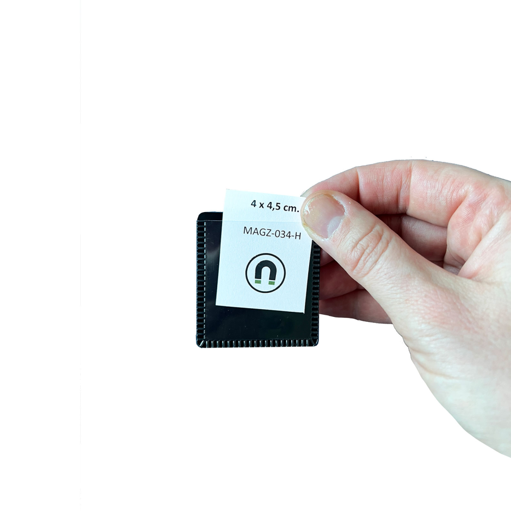 Magnetlomme 4x4,5 cm., Sort