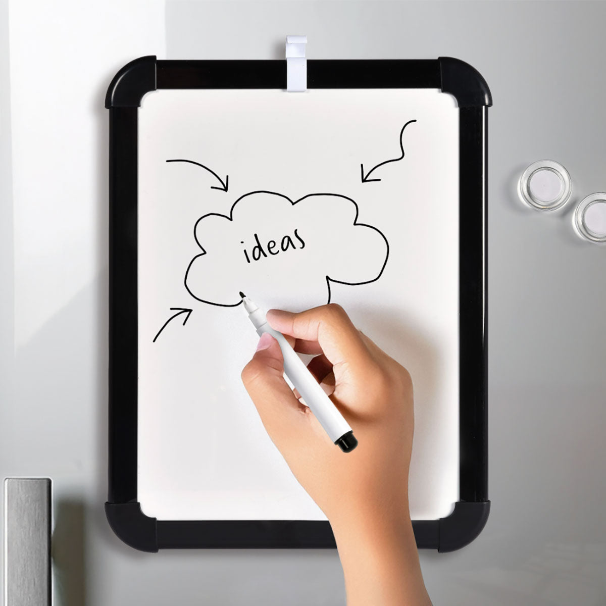 BNT Magnetisk whiteboard A4 - Sort ramme