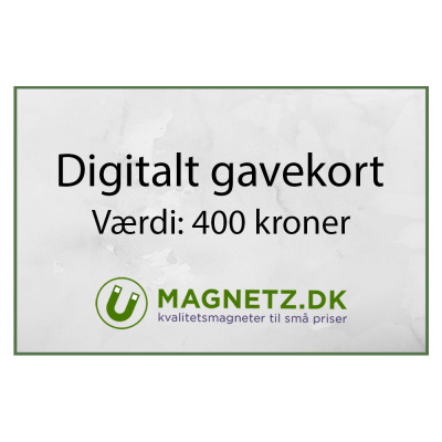 Magnetz digitalt gavekort på en værdi á 400 kroner til hele webshoppen.