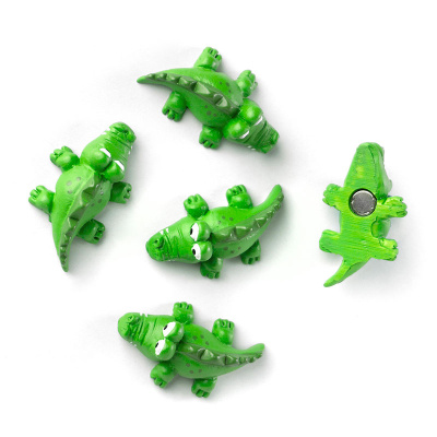 Krokodille magneter er 5 grønne magneter formet i gips med mange detaljer. Trendforms KROKO magneter leveres i gaveæske.