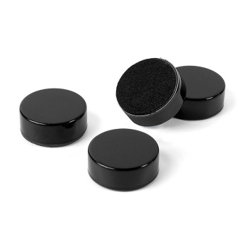 Black metal magneter fra Trendform er runde og flade, og du får en pakke med 4 af de stærke sorte magneter. Kan også bruges på glastavler. Lavet med metalic sort metalkappe.