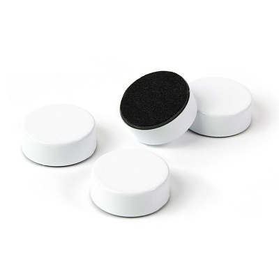 White metal magneter - pakke med 4 stærke hvide magneter