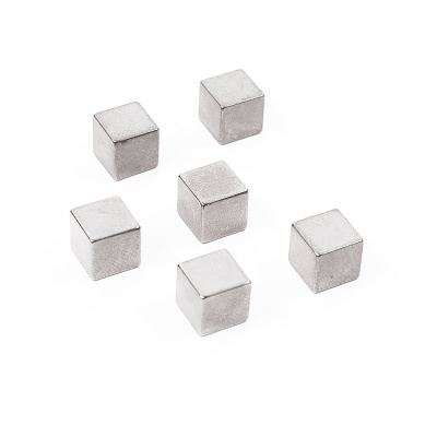 Stærke magneter 8x8x8 mm. sølv 10-pak Trendform