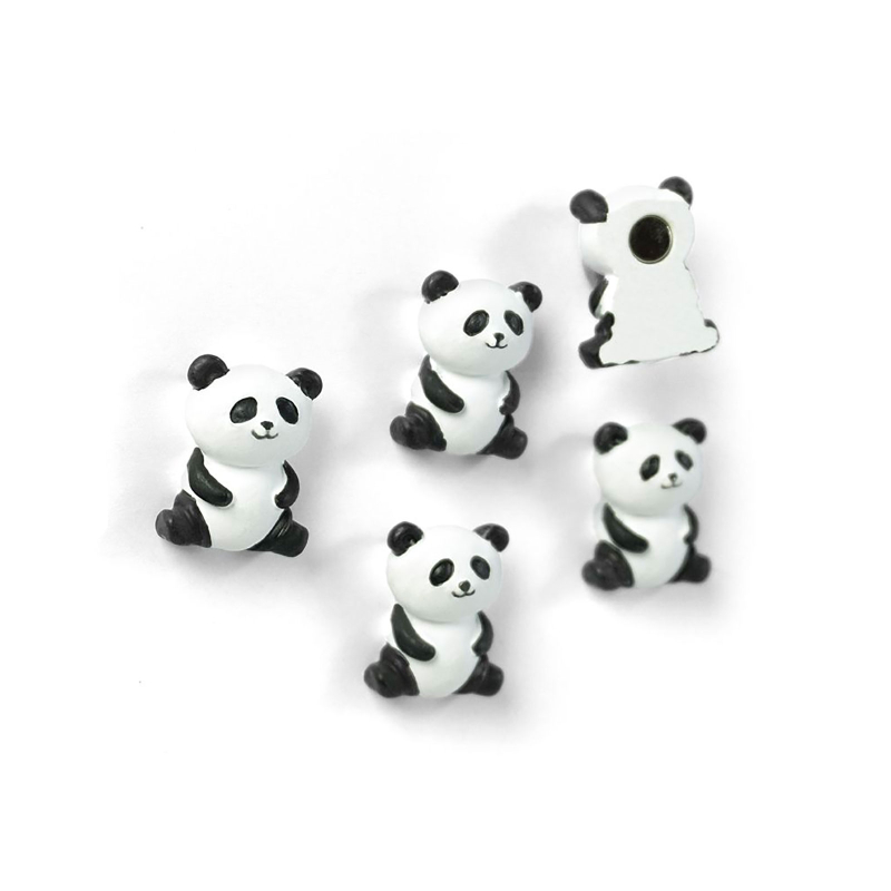 Panda magneter, 5-pak - køleskabsmagneter