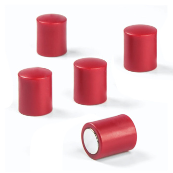 Røde stavmagneter til 14x18 mm. til glastavle eller kontortavlen 5-pak
