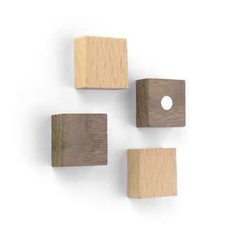 Wood Square magneter af træ, 4-pak fra Trendform FA3142