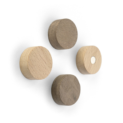 Wood Round magneter af træ, 4-pak fra Trendform FA3141