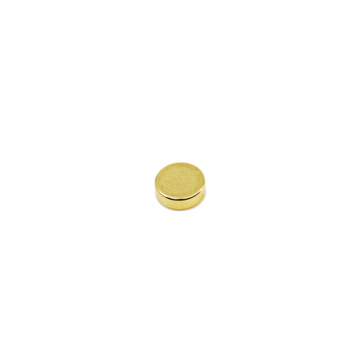 Powermagneter disc 5x3 mm.  med guld coating, lavet af neodymium