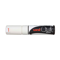 UNI Chalk marker 8 mm. hvid XL