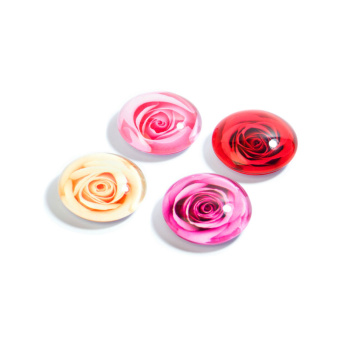 Trendform EY2048 Rose magneter er runde glasmagneter til køleskabet eller whiteboard tavlen. 4 forskellige roser: 2 pink, 1 rød og en gul.