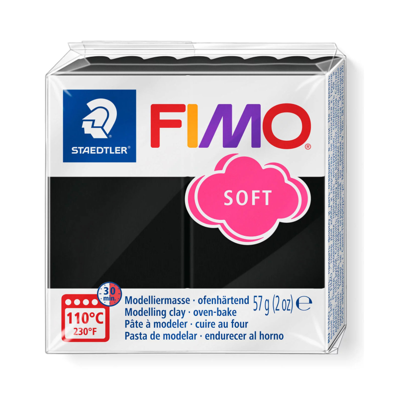 Se FIMO Soft - sort (57 g.) hos Magnetz