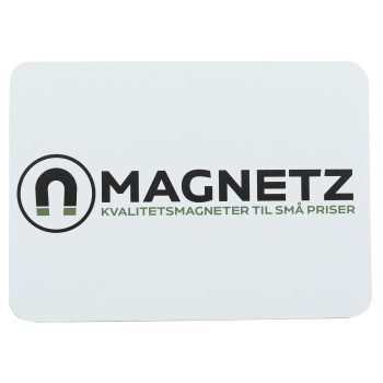 Magnetskilt A4 med runde hjørner. Vi printer dit logo, fotos el.lign. på magnetfolie.