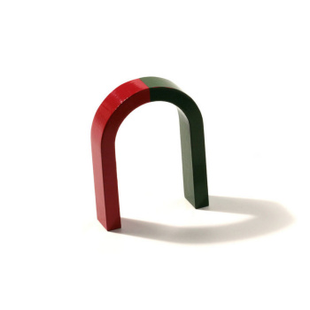 Medium hestesko magnet 80 x 60 cm. rød og grøn
