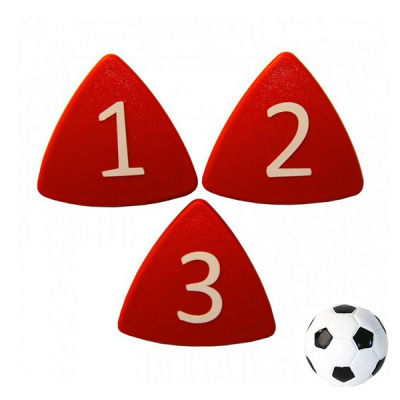 Stærke taktikmagneter røde 1-11 inkl. fodboldmagnet