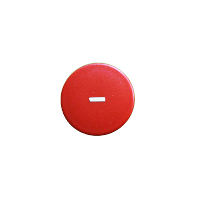 Rød rund minus-magnet