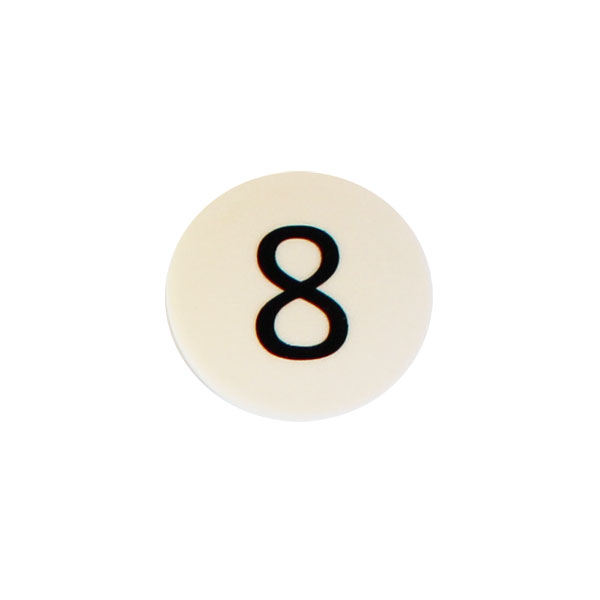 Billede af Stærk symbol-magnet, Hvid Rund (8)