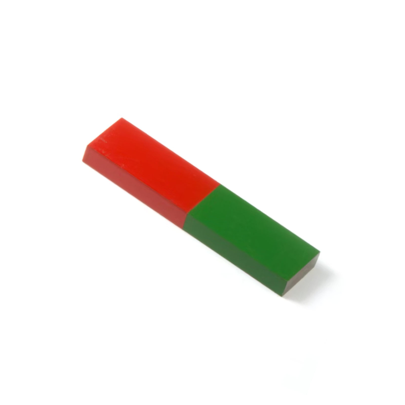 Billede af Blokmagnet 60x15 mm. rød/grøn (kort) - AlNiCo