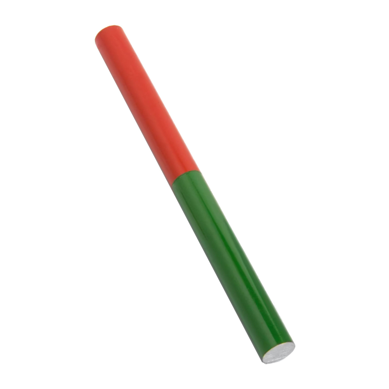 Se Stavmagnet 150x12 mm. rød/grøn (lang) - AlNiCo hos Magnetz
