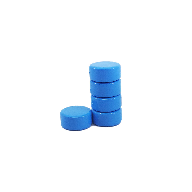Ferrit magneter m/nylon - 5-pak Blå