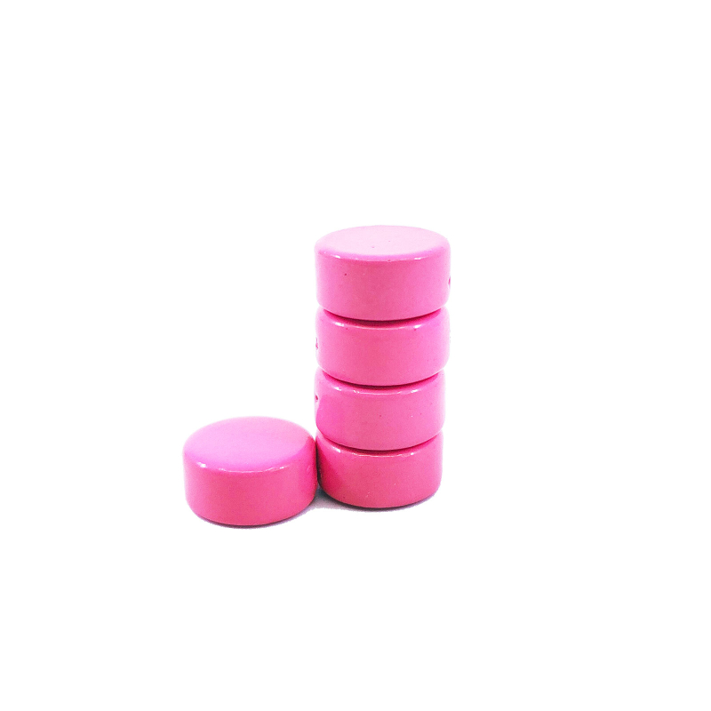 Se Ferrit magneter m/nylon - 5-pak Pink hos Magnetz