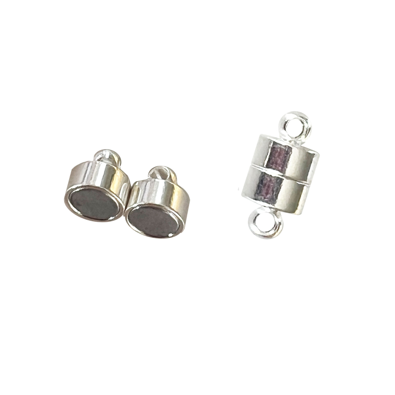 Magnetlås til smykker 12x6 mm., Sølv (lille)