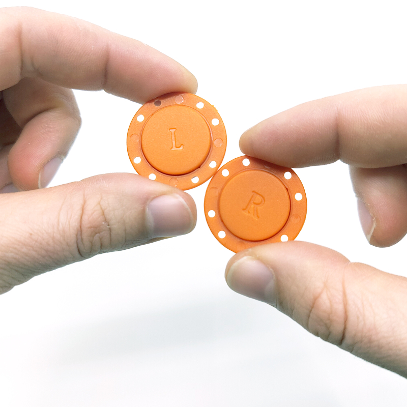 Se Sy-i-magnet knap rund Ø26 mm., orange hos Magnetz