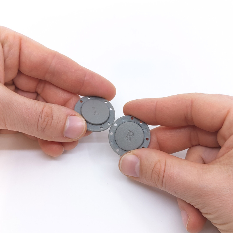 Sy-i-magnet knap rund Ø26 mm., grå
