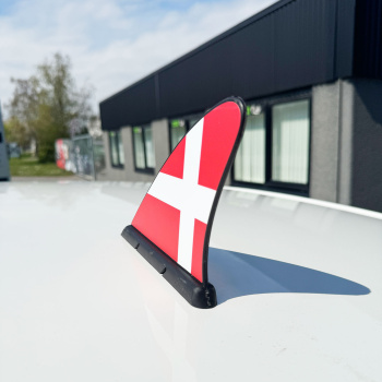 Dansk flag til bil - testet op til 130 km./timen i Danmark