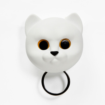 NEKO nøgleholder fra det populære brand Qualy. Kan bære op til 15 nøgler! Denne kat er hvid og findes også i andre farver.