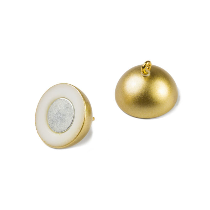 12: Magnetlås til smykker Ø15 mm., guld