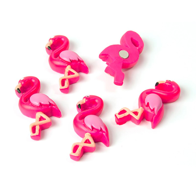 Flamingo Pink 5-pak - køleskabsmagneter