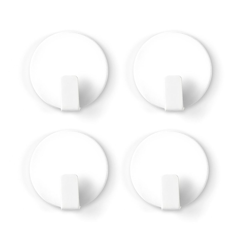 Magnetkroge hvide, 4-pak - køleskabsmagneter