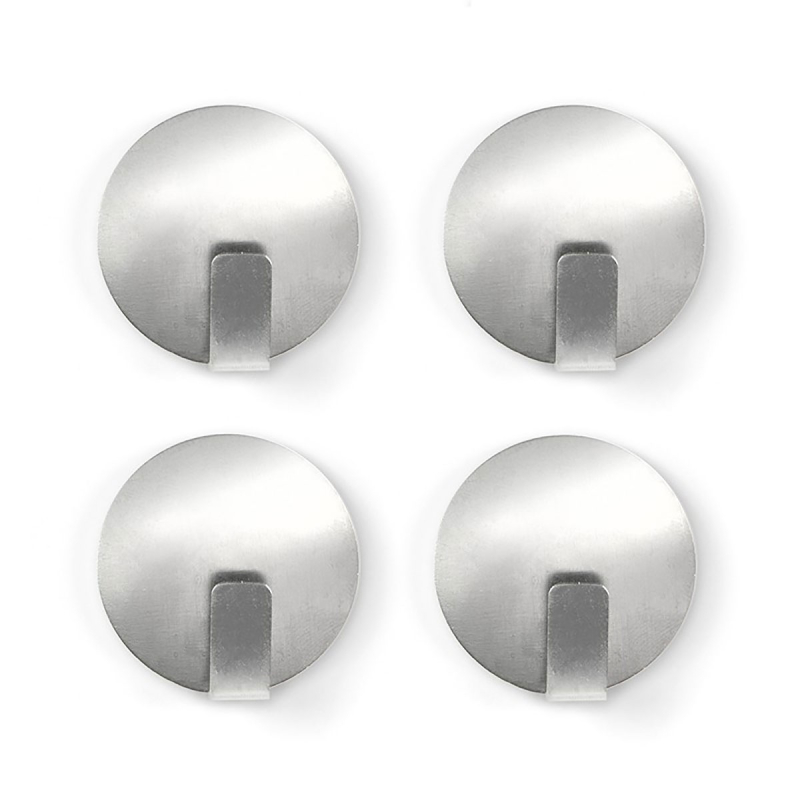 Magnetkroge sølv, 4-pak - køleskabsmagneter
